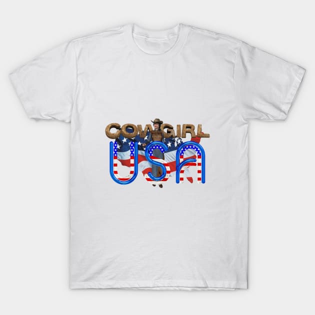 Cowgirl USA T-Shirt by teepossible